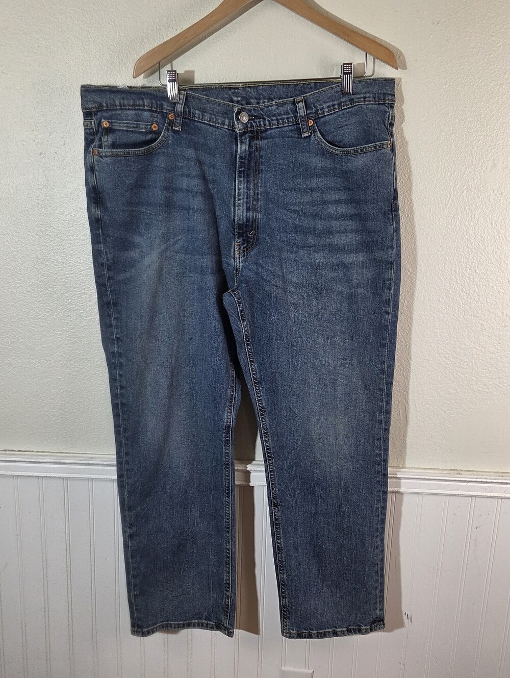 Levi’s 541 Athletic Fit Mens Jeans 42x30 Blue Straight Taper Stretch Denim Pants